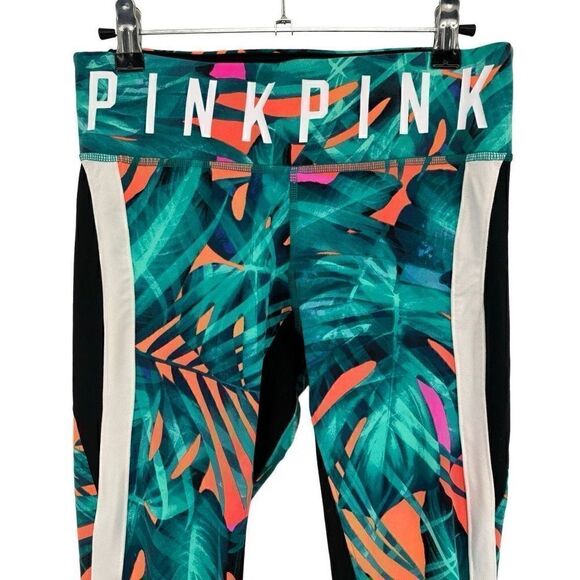 Victoria's Secret PINK Ultimate Tropical Palm Multicolor Legging Pant Small - Picture 4 of 7